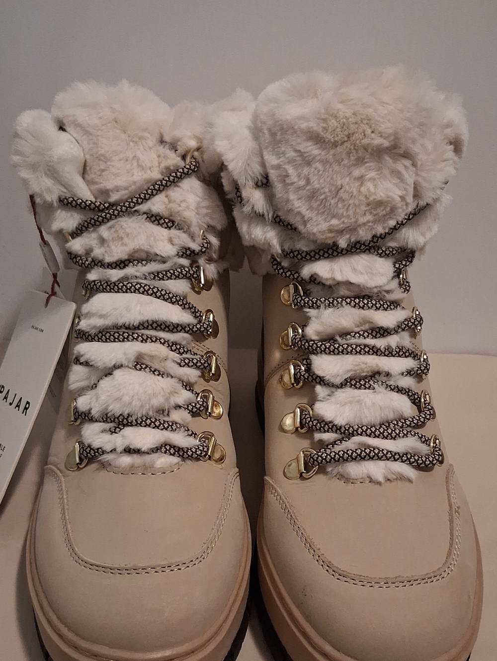 Pajar Faux Fur Winter Boots Beige US 8 NWT